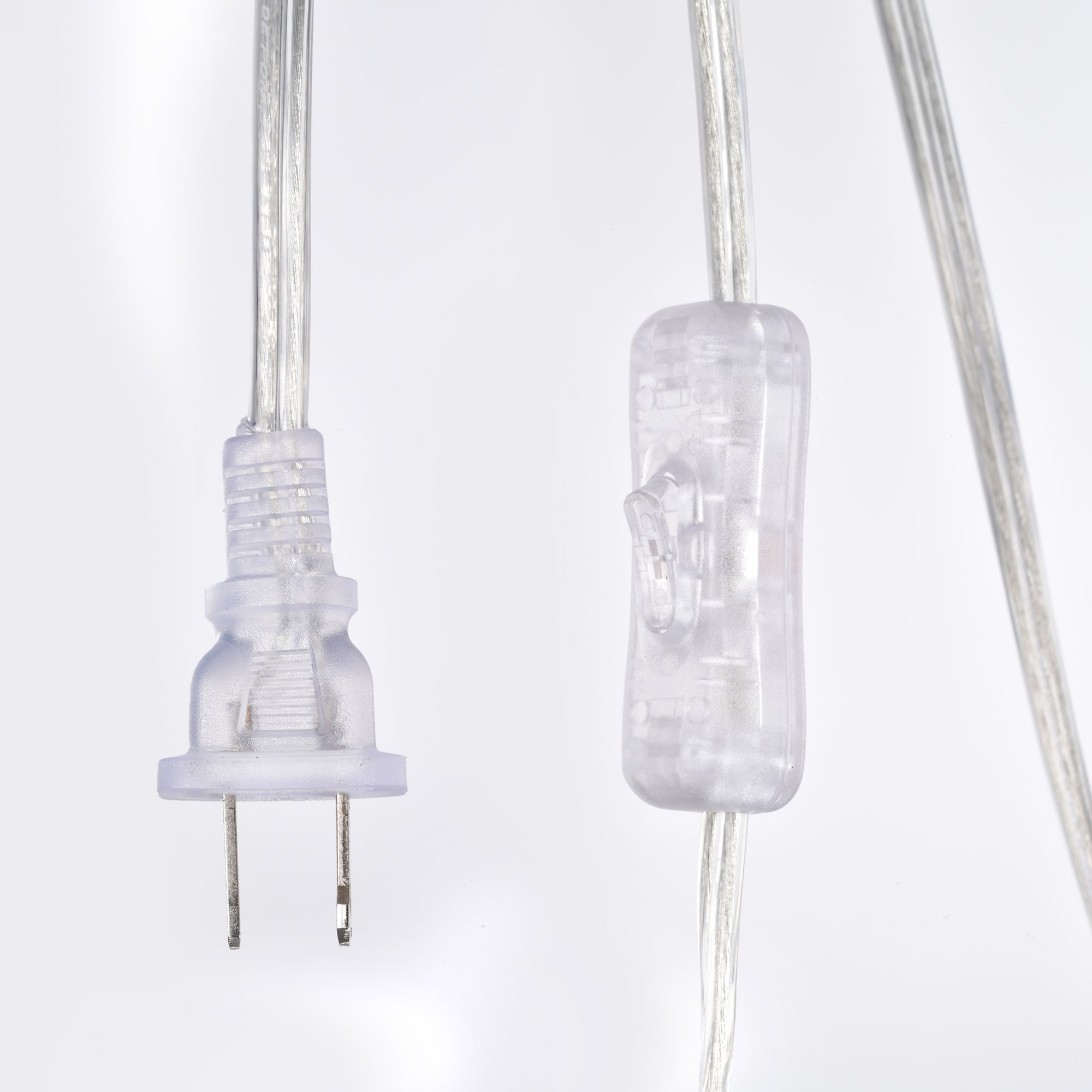 Small White Plug-In Swag Chandelier 1-Light Pendant Light