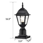 Outdoor Post Light with Pier Mount Adapter 2 Pack Outside Post Lantern