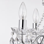 Plug-in Swag Chandelier Chrome Chandelier with Acrylic Crystal 4-Light