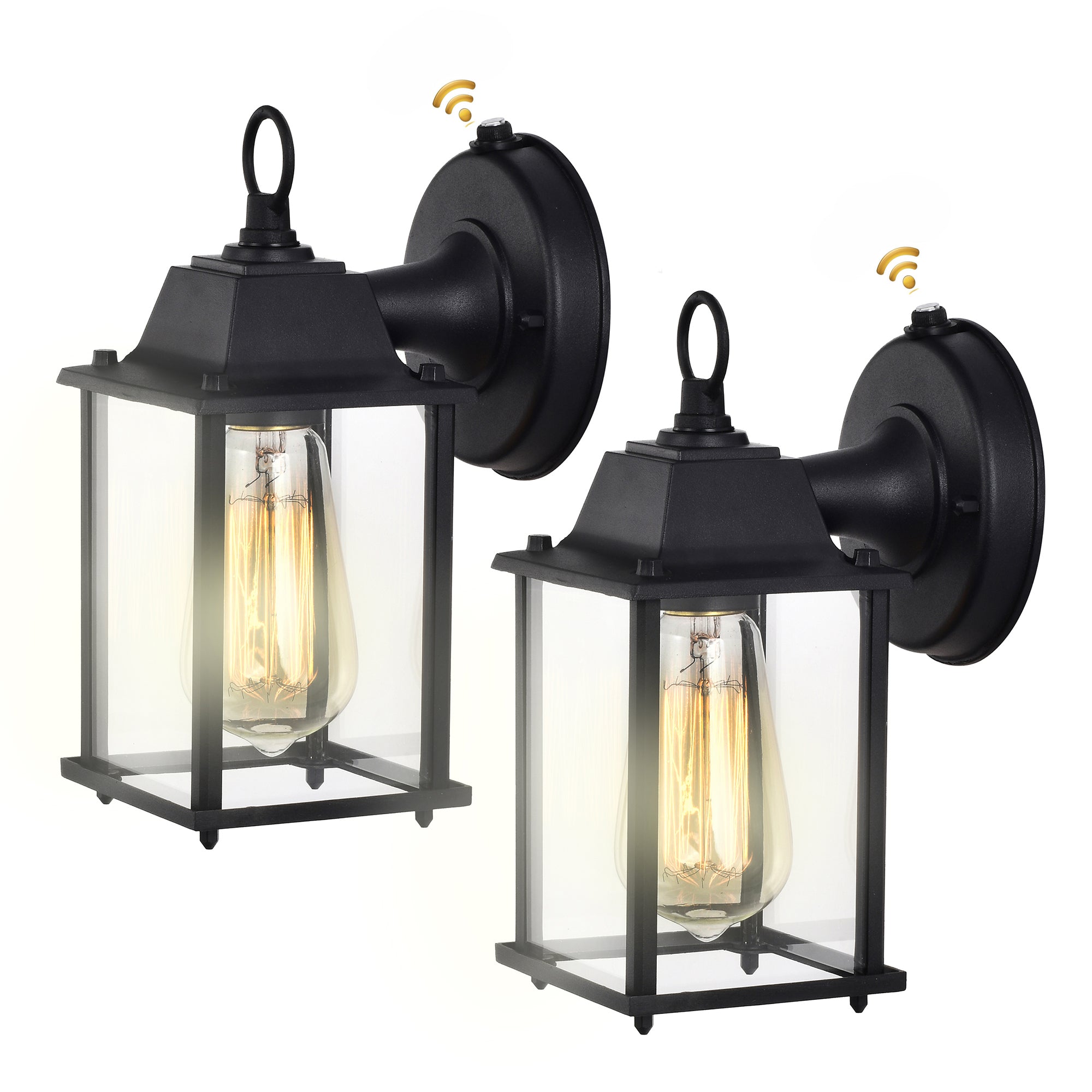 Outdoor Wall Sconces Matte Black Outdoor Wall Light Fixture Set of 2