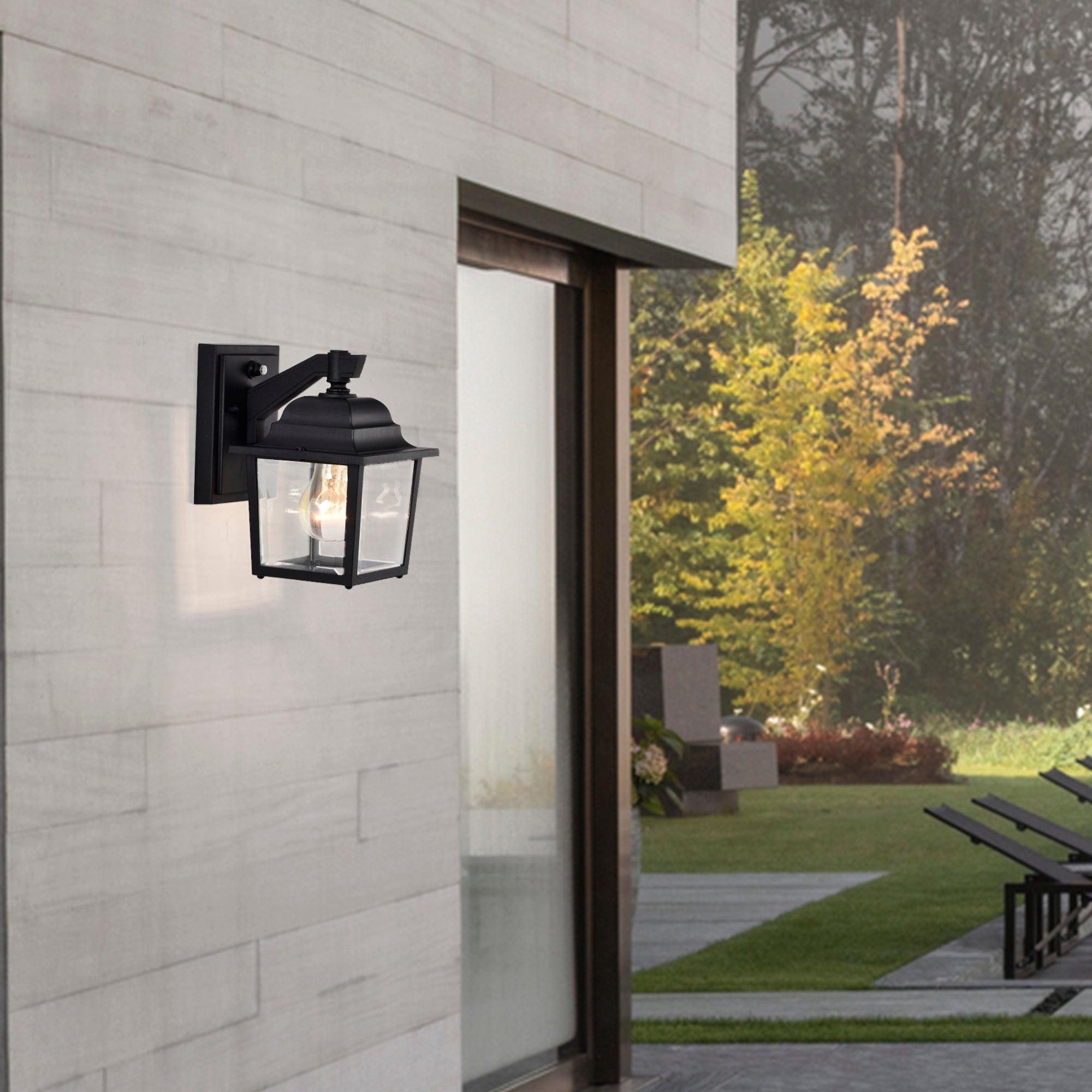 Outdoor Wall Lantern 1 Light Dusk to Dawn Sensor 2 Pack
